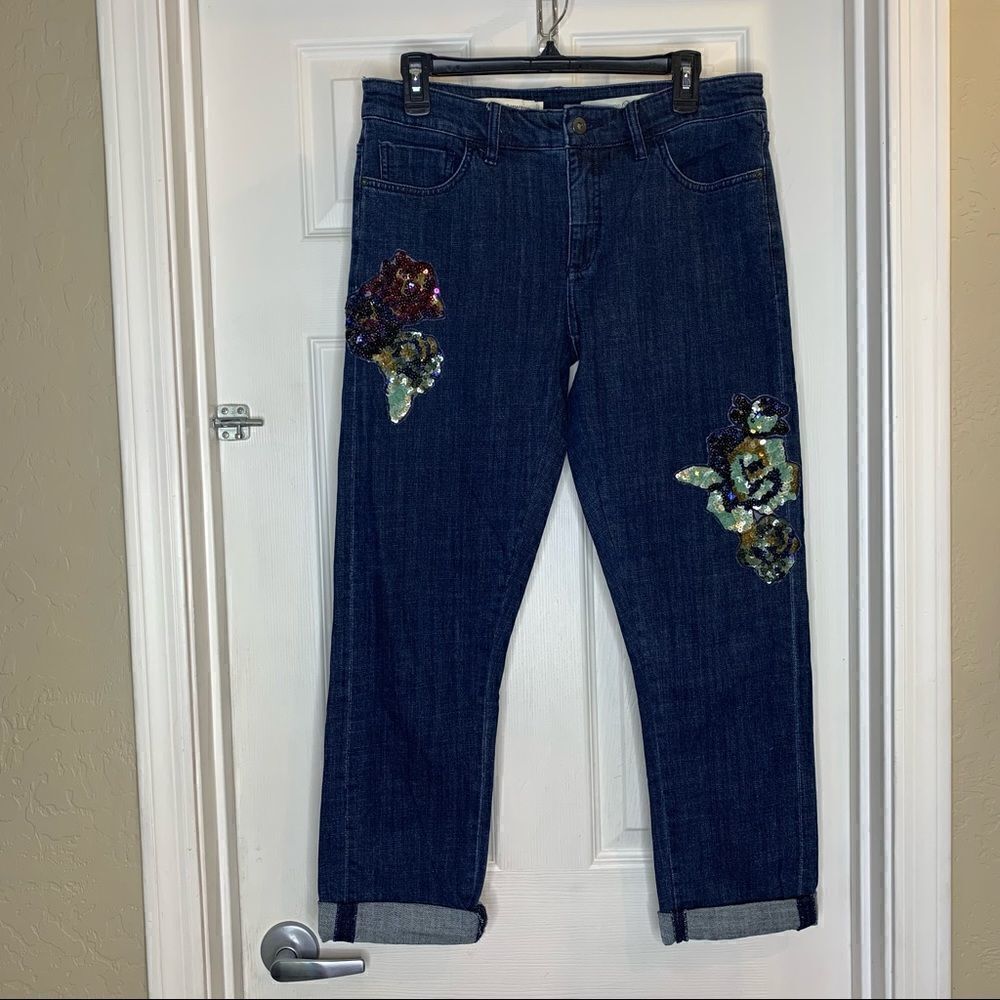 Anthropologie Pilcro & The Letterpress MidRise slim boyfriend Jeans Size 28